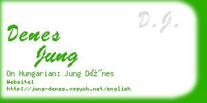 denes jung business card